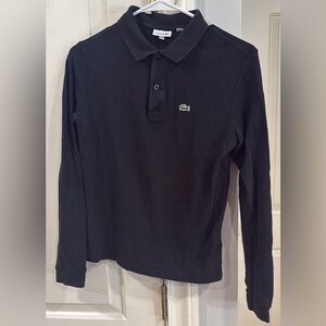 Lacoste Black Polo with Crocodile Logo